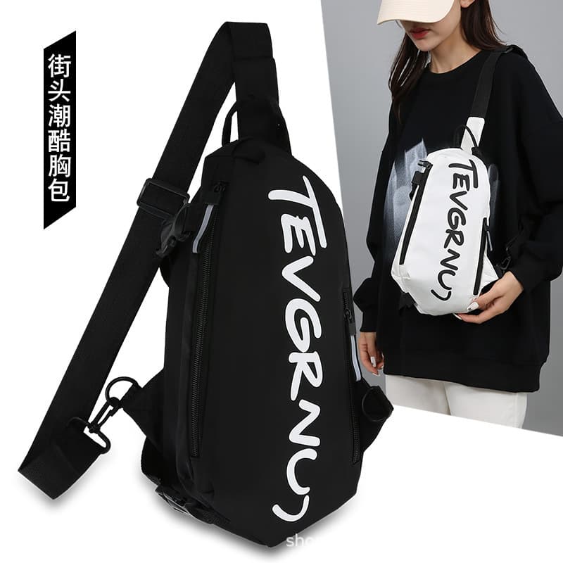 Men's Chest Bag Trendy Crossbody Bag Casual Sports Bag Large Capacity Fashion Shoulder Bag Women's Japanese Style Chest Bag