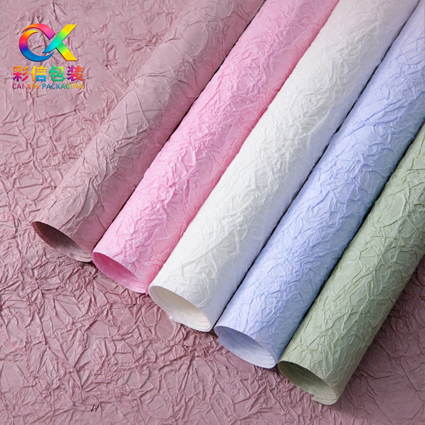 Stone Texture Paper Pleated Flower Wrapping Paper Floral Blossom Material Handmade DIY Texture Crepe Paper