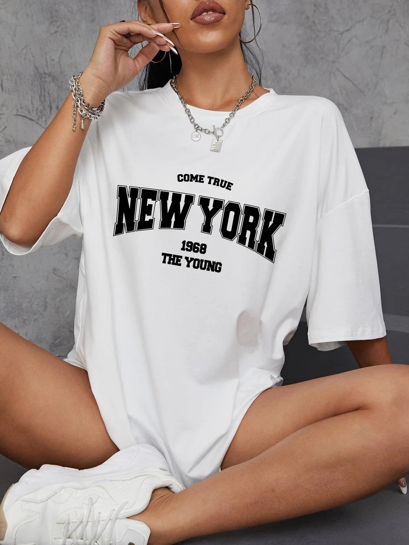 When 1968 The New York Is Young Woman Tshirts Oversize Daily