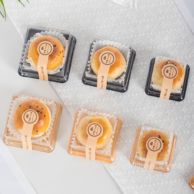 50g 80g 100g Egg Yolk Pastry Mooncake Box, Snow Skin Mochi, Puff, Small Pastry Baking Packaging Transparent Blister Packing Box