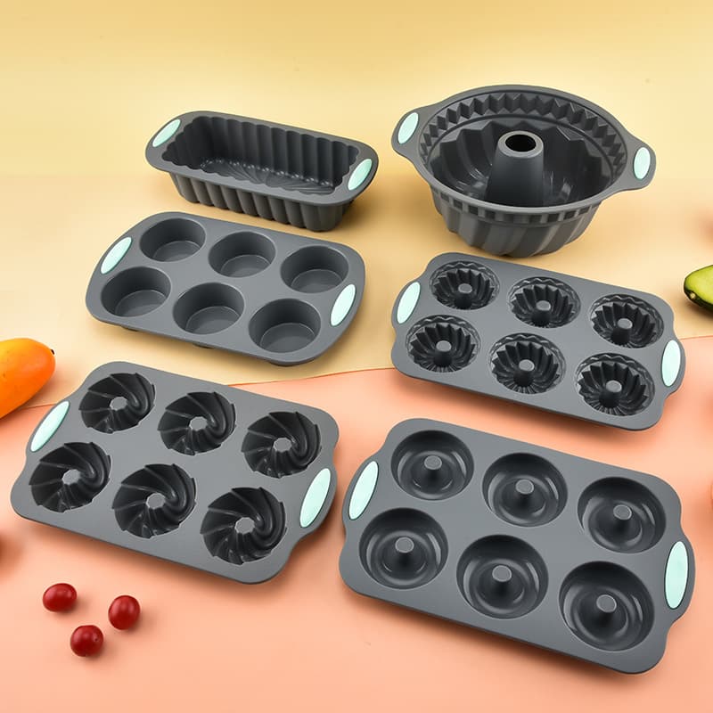 6-Hole Silicone Cake Mold Round DIY Soap Mold Pumpkin Cup Chocolate Toast Pan Donut Baking Mold
