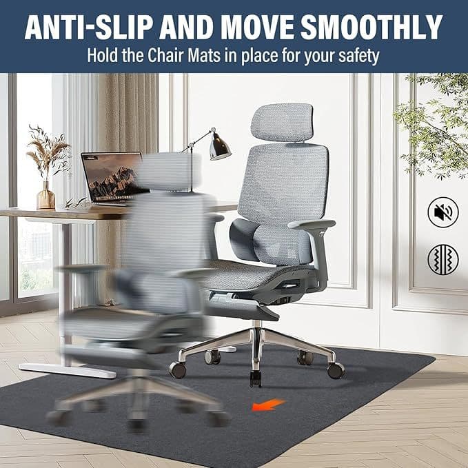 Office Chair Non-slip Pad Self-adhesive Suction Carpet Wood Floor Protection Mat Glue-Free Self-adhesive Anti-slip Mat