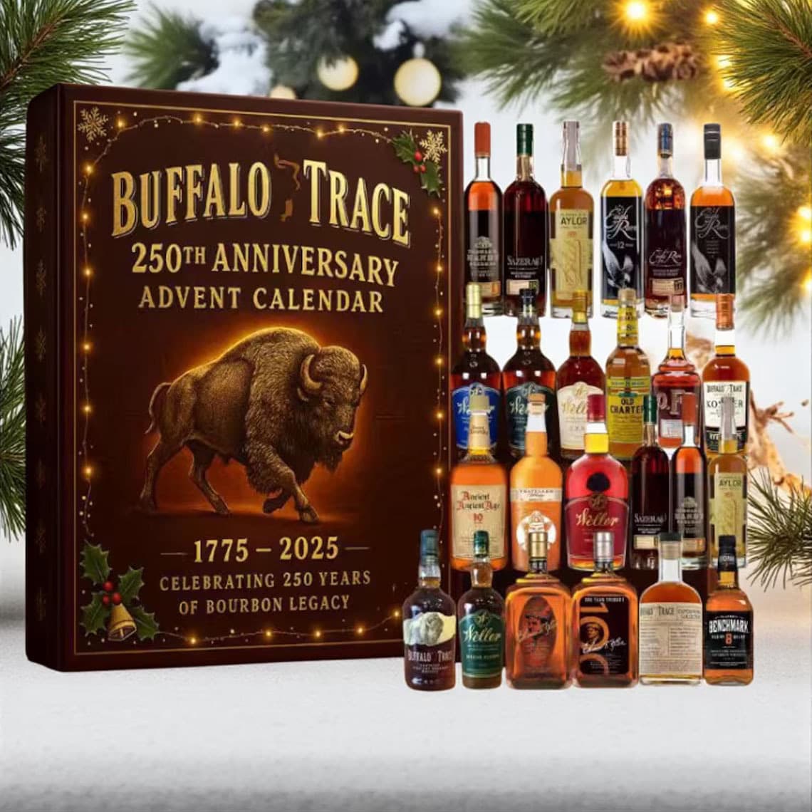 Cross-border New Advent Calendar Whiskey Bottle Blind Box Wine Advent Calendar Christmas Countdown