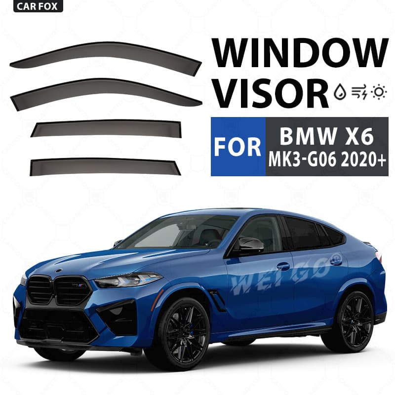 Window Visor Side Window Deflector for BMW X6 E71 F16 G06