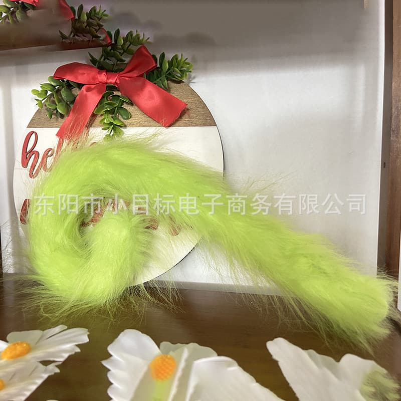 Cross-border New Christmas Elf Tail Wreath Christmas Tree Decoration Grinch Christmas Party Costume Props