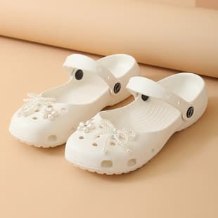 New Ballet Flat Hole Shoes Flower Elegant College Style Bow Shoe Buckle DIY Detachable Ballet Shoe Accessories