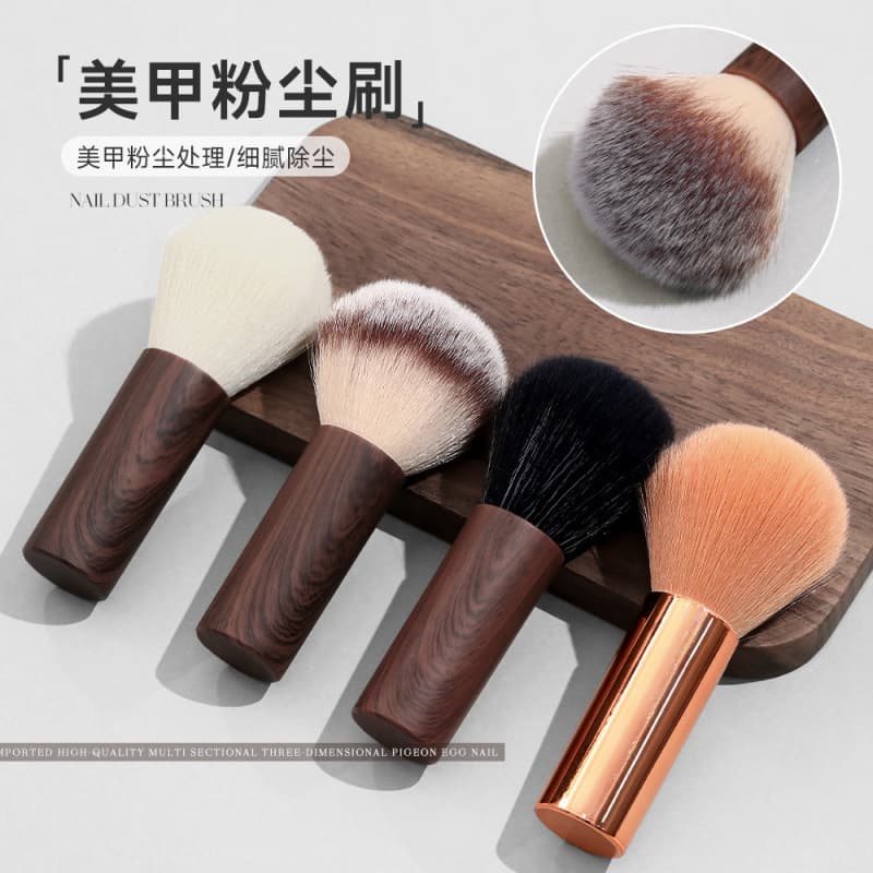Short handle manicure dust brush fluffy fine soft bristle dust brush blush loose powder makeup brush nail cleaning brush