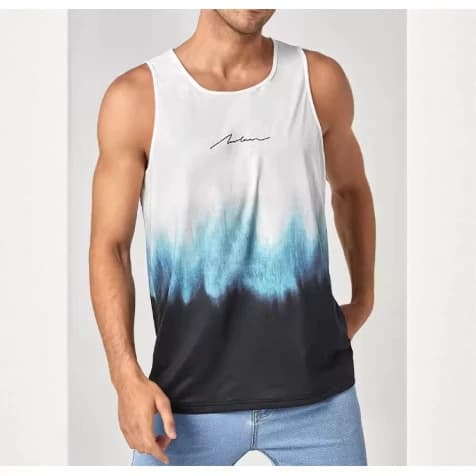 3D printed coconut tree men's vest, graphic T-shirt, summer casual vest, oversized sports street vest