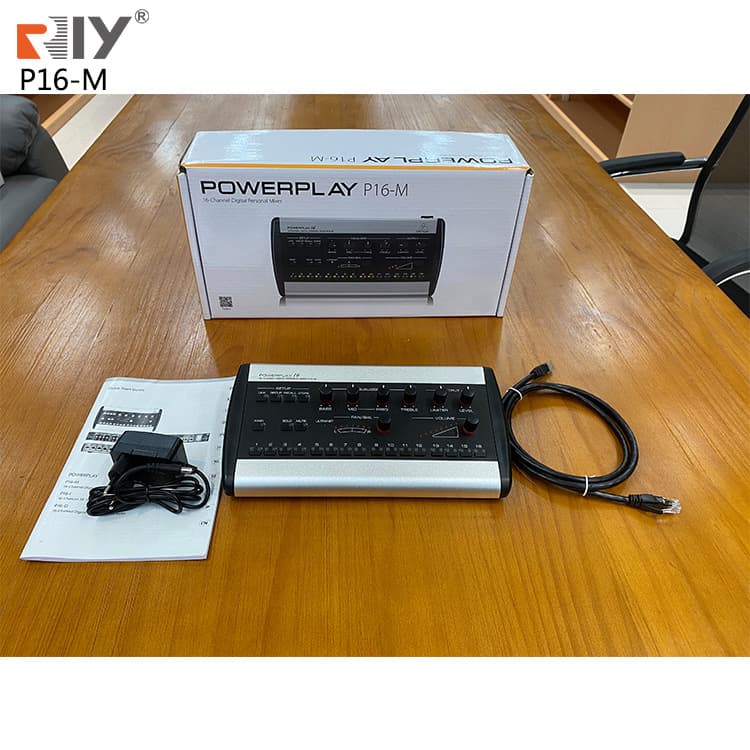 P16-M Personal Monitor Mixer, 16-Channel Band Monitoring System, Stage Performance Monitoring, Digital Mixer
