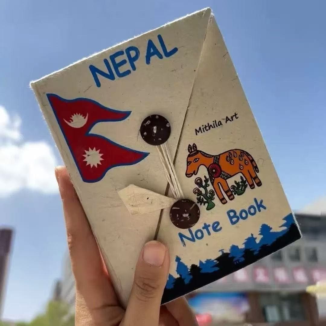 Nepalese lokata plant handmade book, simple and high-looking niche DIY female student pocket notebook