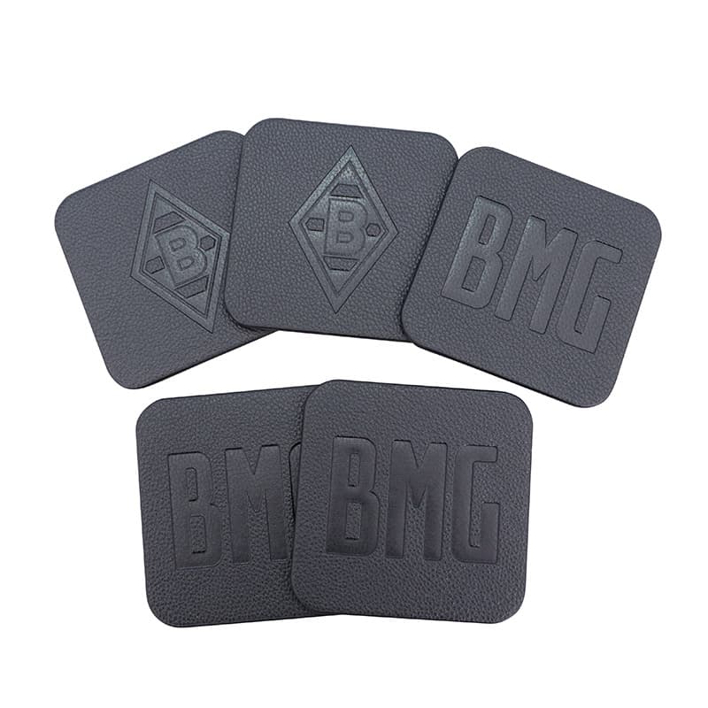 Factory Wholesale Custom Leather Coaster Exquisite Non-Slip Heat-Insulating Small Placemat PU Creative Shaped Tea Cup Coaster