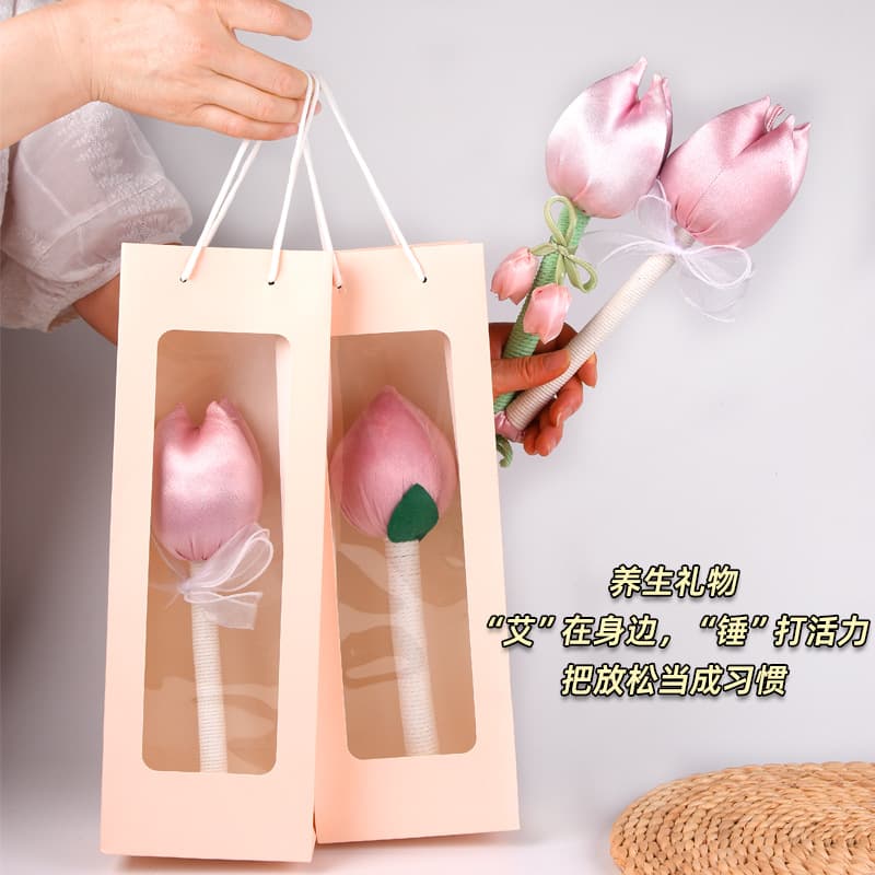 Mugwort Hammer, Tulip Moxibustion Hammer, New Petal Mugwort Hammer, Various Colors Available, Mugwort Health Hammer, Massage Hammer