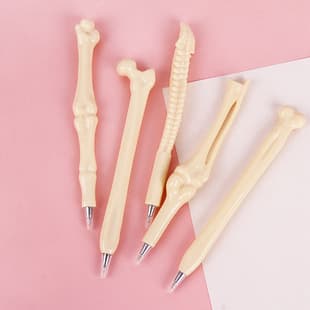 Cross-border Amazon New Creative Novelty Plastic Pen Bone Pen Student Ballpoint Pen Oil Pen Custom Gift Pen Wholesale