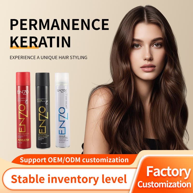 Cross-Border Men's Hair Styling Gel Long-Lasting Keratin Volumizing Styling Spray Enzo Hair Spray