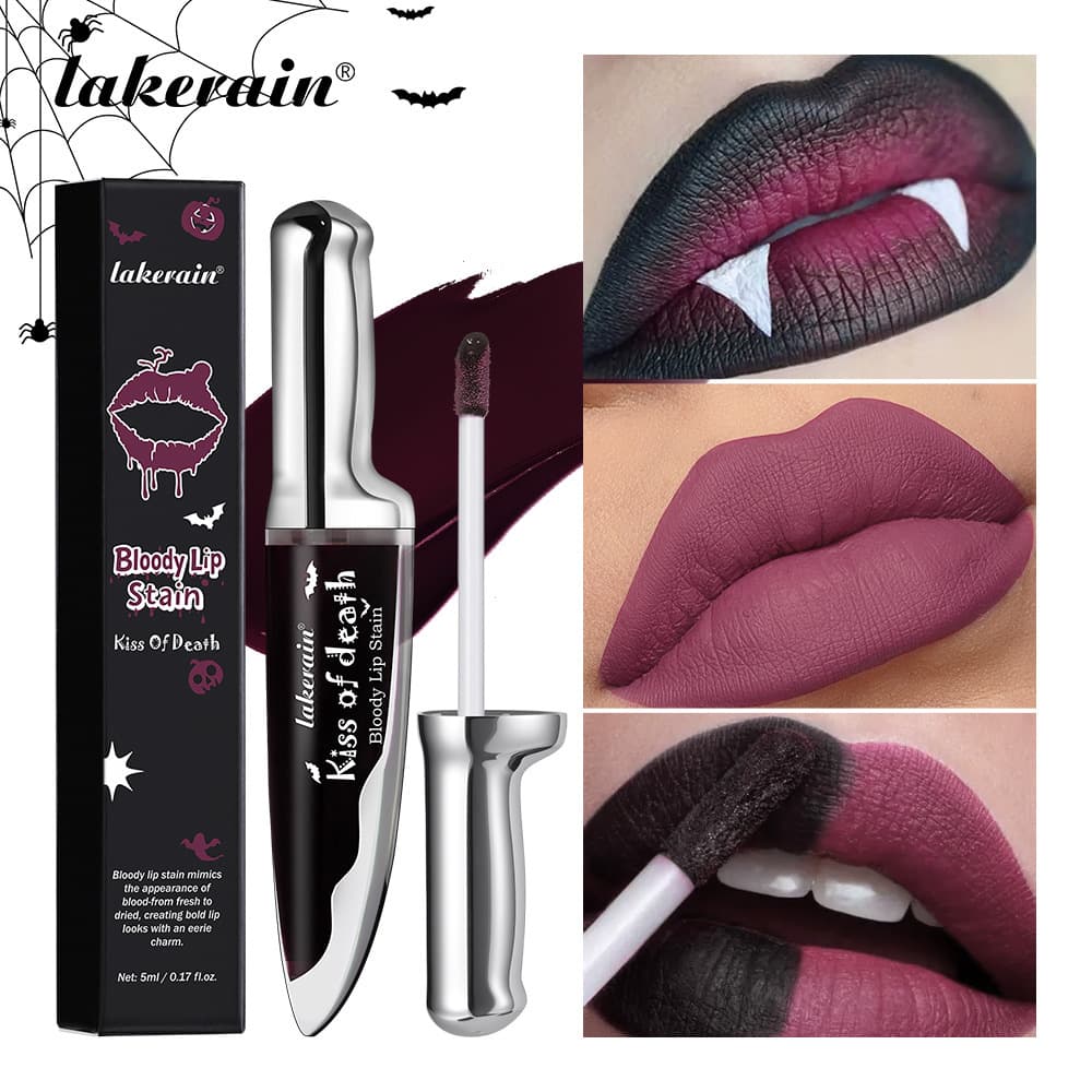Cross-border lakerain Halloween Lip Gloss Kiss of Death Bloody Lip Stain