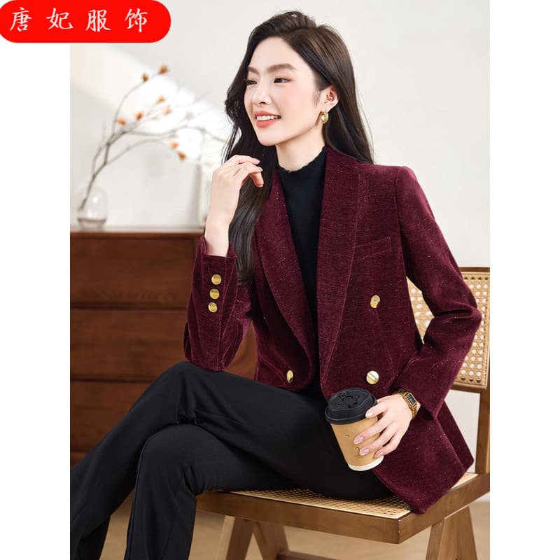 2026 Autumn/Winter New Women's Blazer Jacket, Elegant Commuter Slim Fit, Simple Office Casual Versatile Top