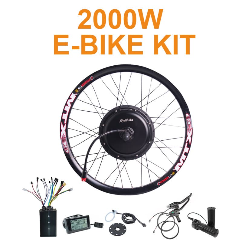 Mountain Bike Front and Rear Wheel Electric Conversion Kit Bicycle to E-Bike Conversion Accessories 2000W
