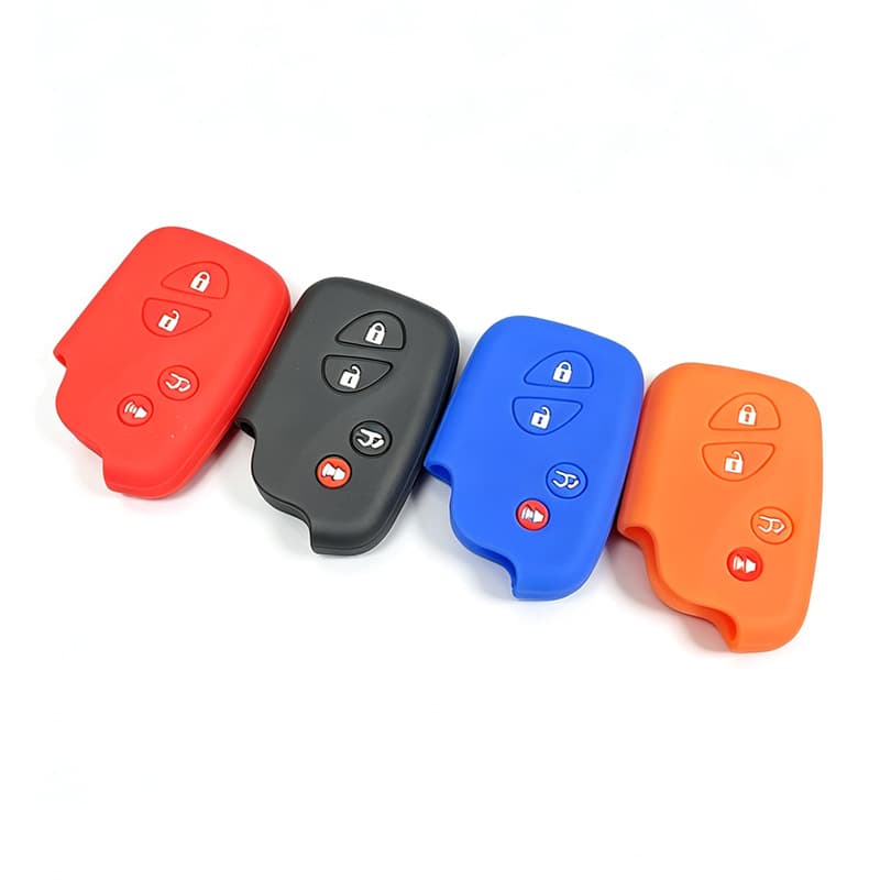 Silicone Key Case Half Wrap for Lexus ES300 4-Button, BYD Lexus LS350 Key Cover