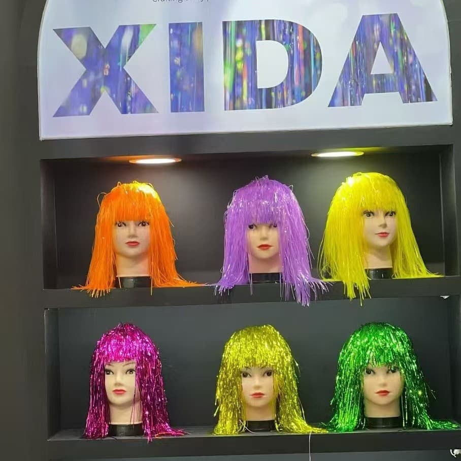 Cross-Border Fluorescent Wigs for Party Disguise Props, Various Holiday Party Fluorescent Dance Attire Supplies