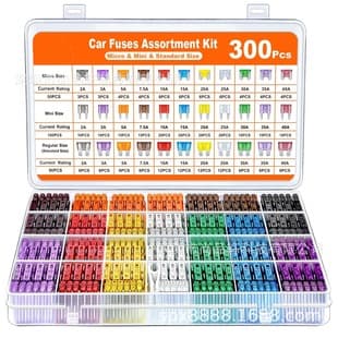 300PCS New Boxed Aluminum Mini Blade Fuses Assorted Small Clips Yellow Auto Blade Type