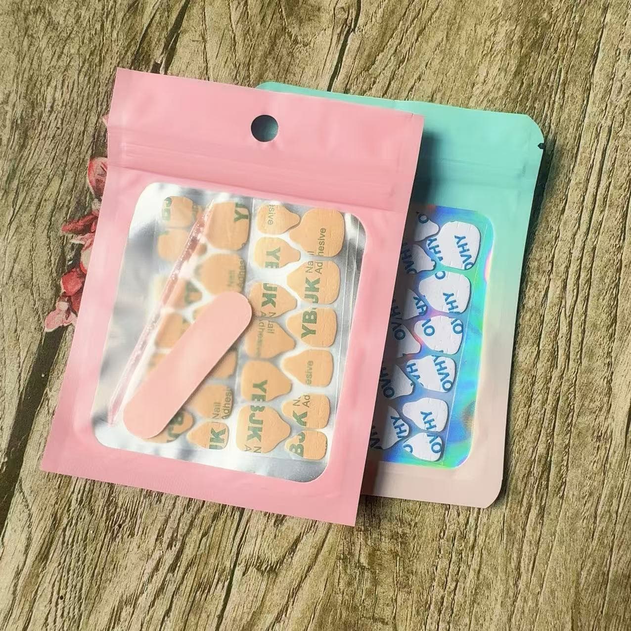 Color Bag Packaging Nail Art Tools Kraft Paper Jelly Glue File Wearable Nails Jelly Glue Nail Art Supermarket Recommended Tool Kit