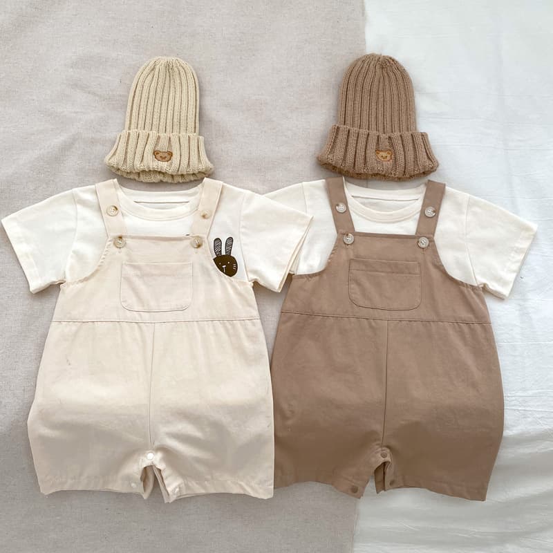Summer Baby Clothes Korean Style 1-3 Years Old Baby Rompers Solid Color Versatile Crawling Clothes Outdoor Vest