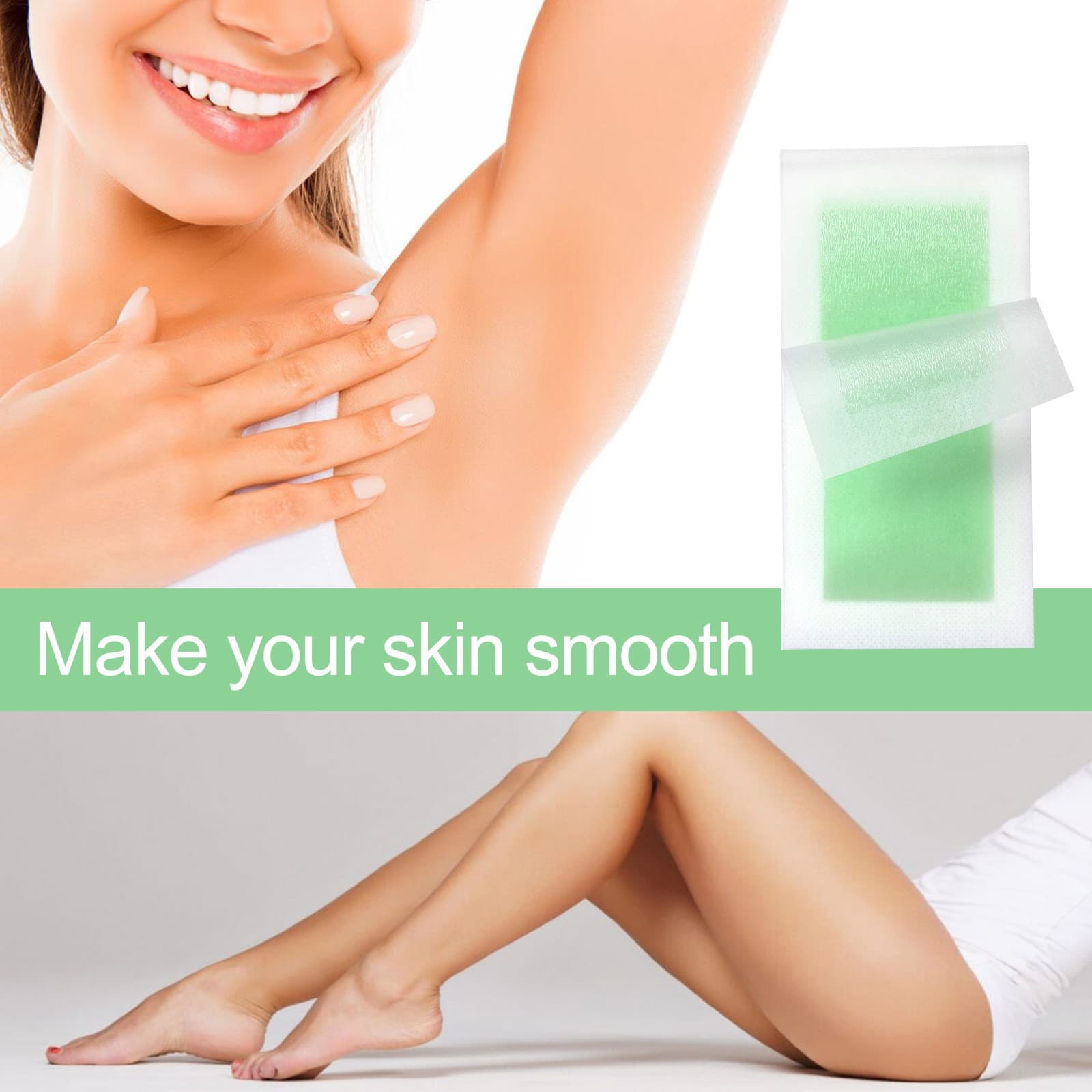 Hair Removal Wax Strips for Full Body, Legs, Underarms, Arms, Hands, Unisex Double-Sided Waxing Strips, Cross-Border Hair Removal Wax Strips