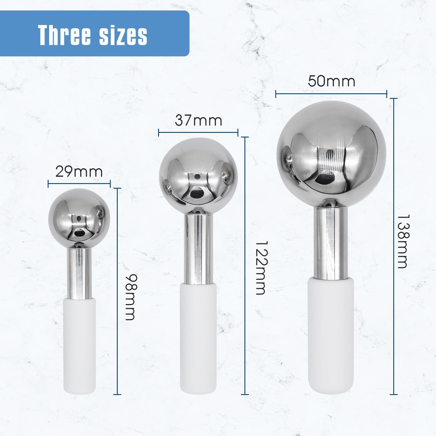 Ice Ball Beauty Device Ice Globe Gold Icy Cold Compress Stainless Steel Face Massage Ice Wave Ball Beauty Ice Compress