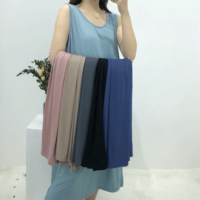 Spring and summer new bit cotton new vest home long skirt women's thin casual solid color loose large size plus fat nightgown