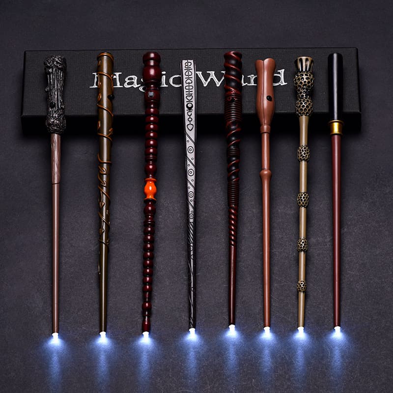 Harry Potter Magic Wand Luminous Deluxe Edition Glowing Wizard Staff Dumbledore Hermione Magic Wand Handmade Resin Gift
