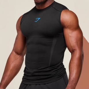 GYM Sports Vest Men's Summer Quick-Dry Breathable Seamless Fitness Running Training Tight Top Sleeveless Vest