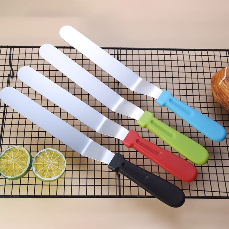 Cream Spatula Stainless Steel Bread Slice Serrated Knife Cake Demoulding Knife Decorating Curved Kiss Knife Baking Spatula Tool