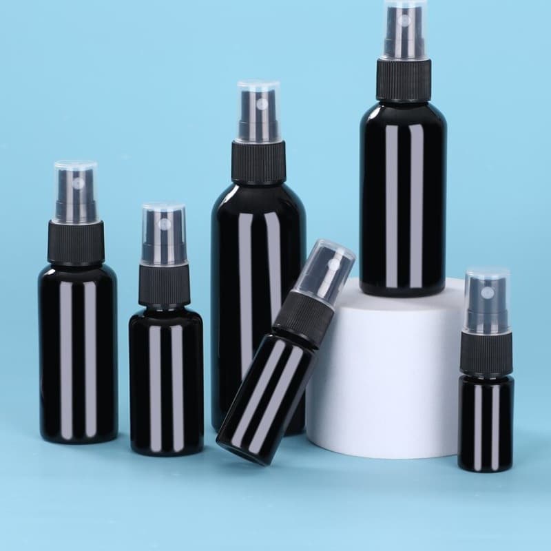 Wholesale 30ml50ml100ml black light-proof spray bottle pet plastic bottle small spray bottle alcohol refill bottle