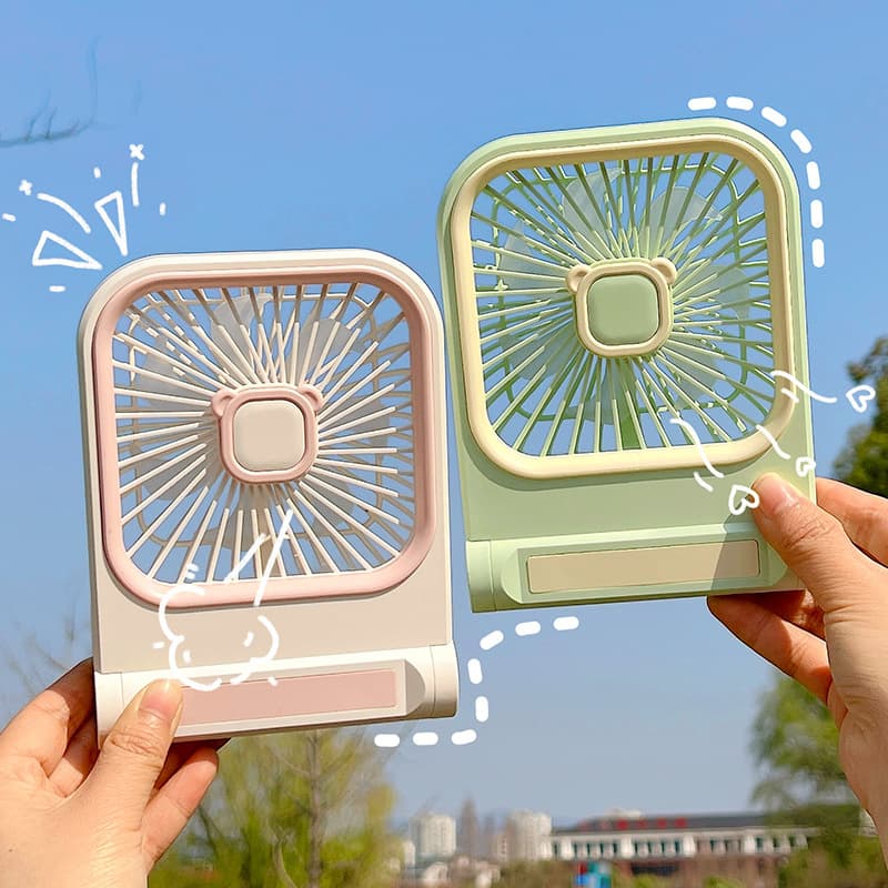 Cute Desktop Silent Fan, Summer Student Dormitory Mini High-Aesthetic High-Airflow USB Charging Desk Fan