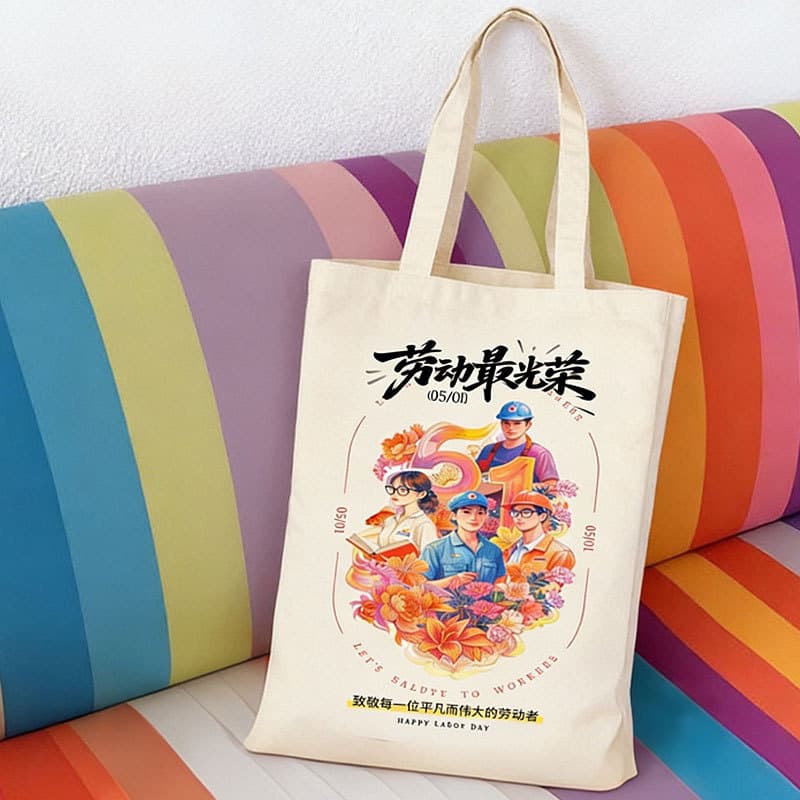 The most glorious Labor Day canvas bag diy children's hand-painted canvas bag activity handbag custom made