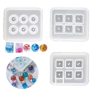 Sphere Bead Jewelry Pendant Resin Silicone Mold, Epoxy DIY Round Cube Ice Tray Wholesale
