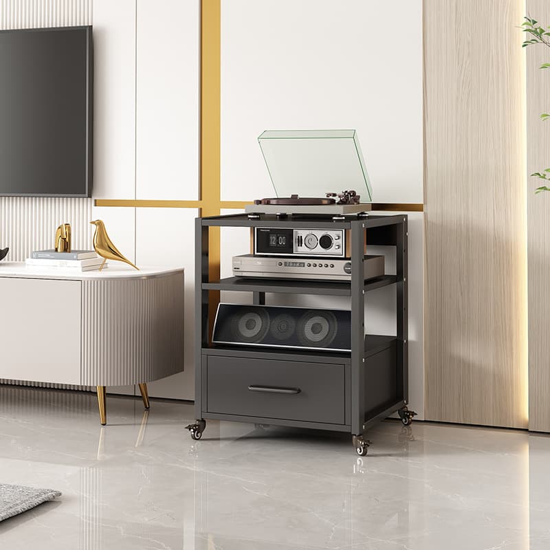 Amplifier rack, tube amplifier bracket, CD player cabinet, karaoke machine, mixing console, headphone amplifier stand, floor mount, and other equipment.