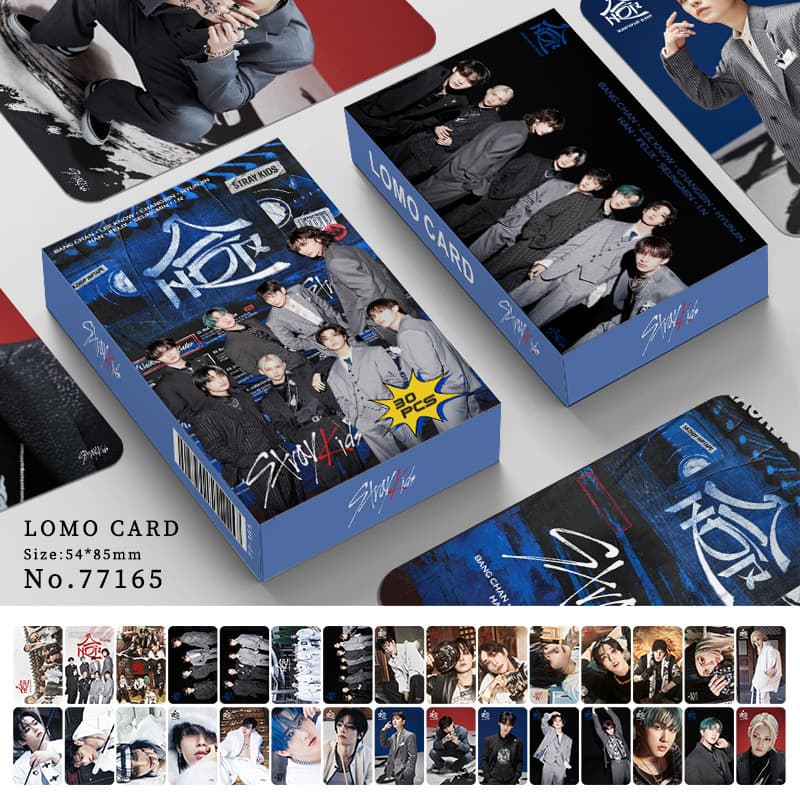 Hot-selling cross-border 30 small cards STRAYKIDS fan support photo cards KPOP merchandise LOMO cards