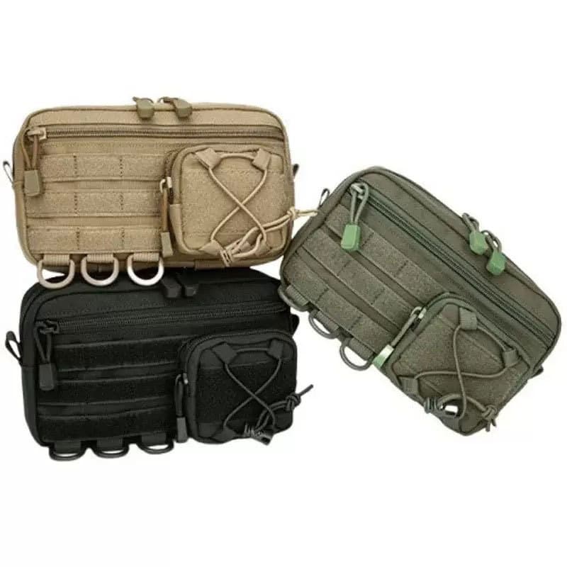 EDC Multifunctional Outdoor Medical Pouch Tactical Waist Bag MOLLE Sub-Pouch First Aid Kit Attachment Hanging Bag Phone Storage Pouch