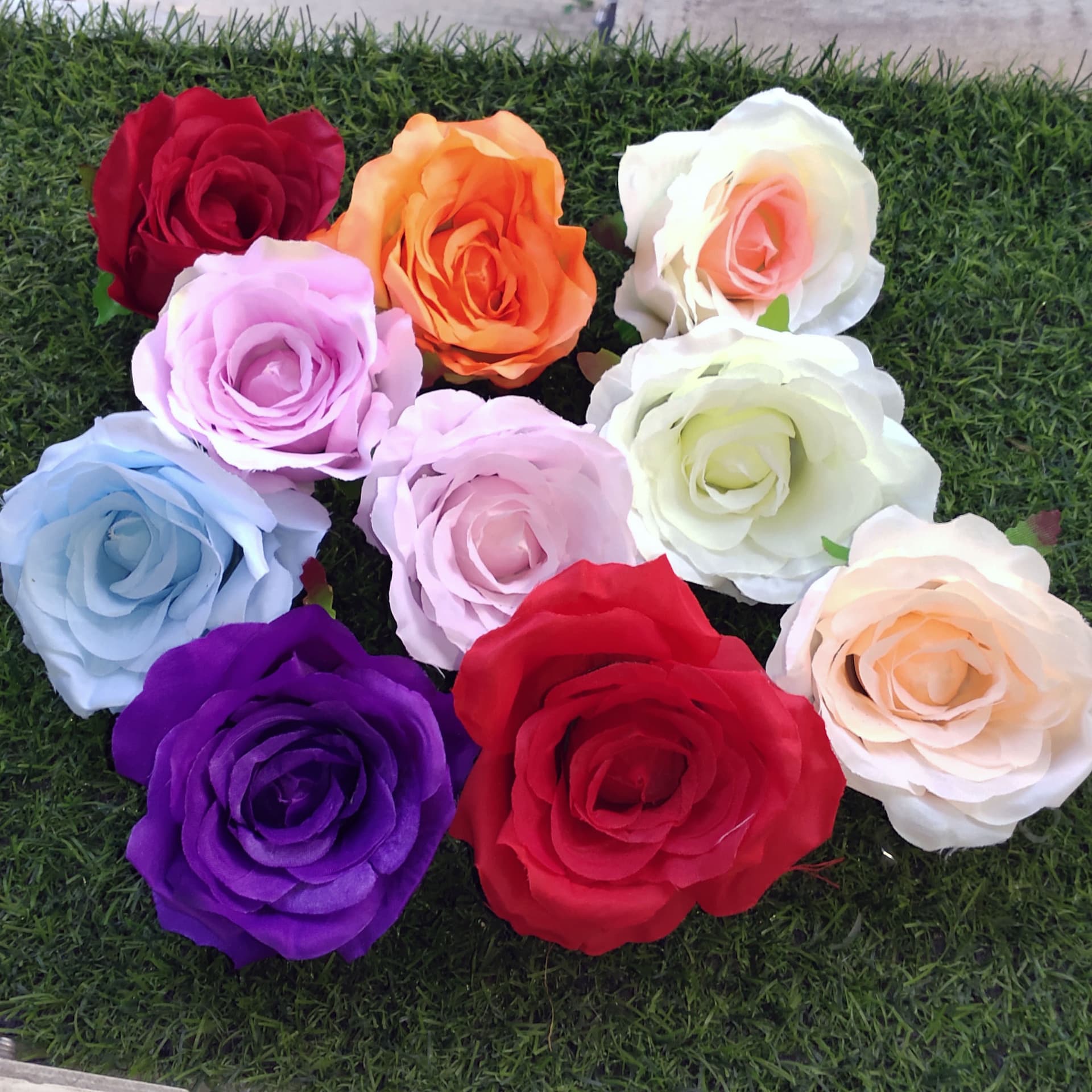 Artificial Rose Head, Silk Rose & Hydrangea Flower Head, Wedding Silk Flower Wall Arch Decoration Fake Flowers Wholesale