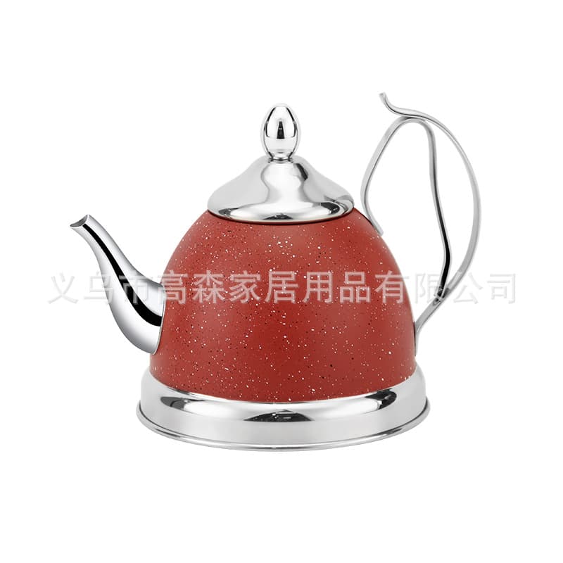 Stainless Steel Painted Small Kettle Gas Household Coffee Kettle with Tea Strainer Thickened Bottom Induction Cooker Compatible In Stock