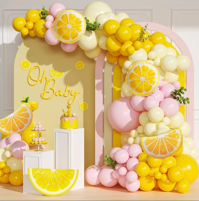 Cross-Border Preferred Balloon Fruit Theme Set for Boys and Girls Birthday Background Decoration Party Arch Balloons