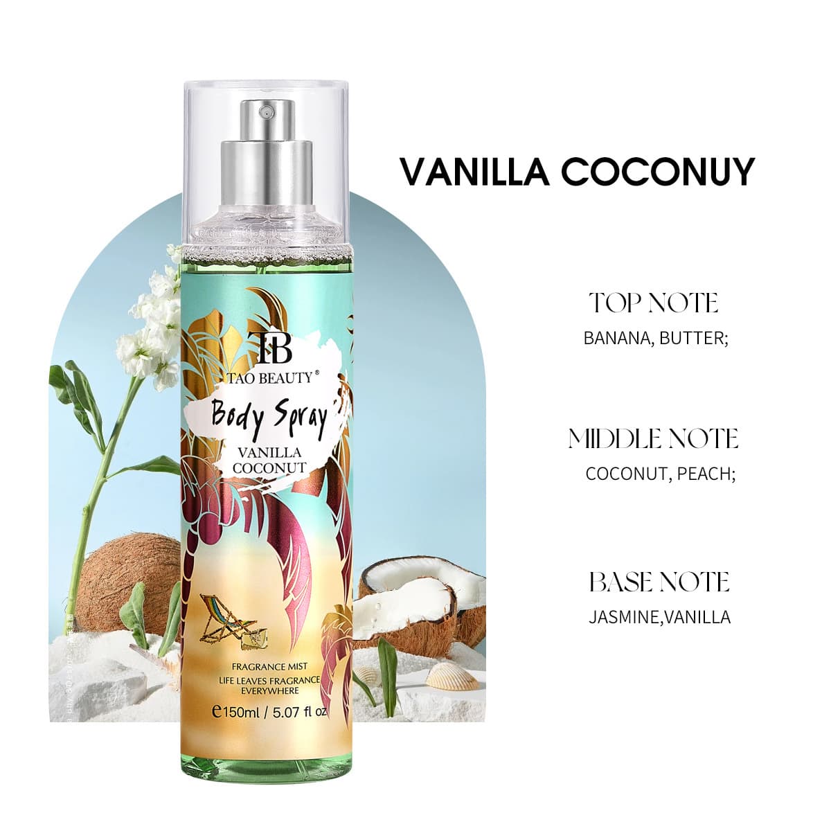 Cross-border Exclusive TAO BEAUTY Fragrance Spray Long-lasting Light Scent Floral Fruity Notes Rose of No Man's Land Perfume Spray