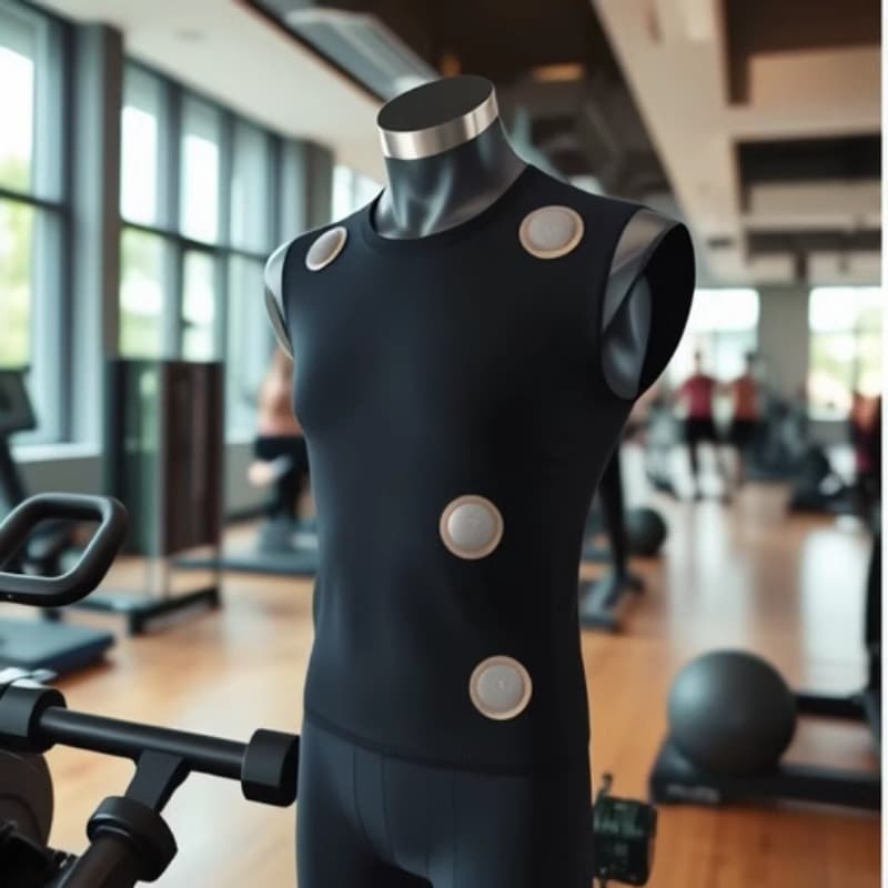 Health monitoring and remote care garment using flexible electronics for real-time heart rate tracking.