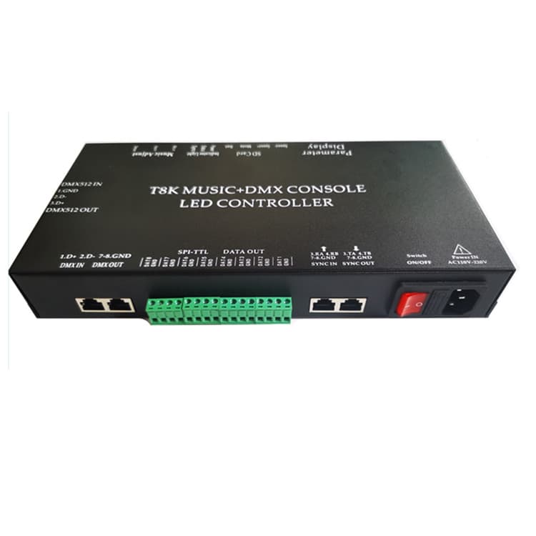 LED Light Color-Changing Full-Color Running Music DMX512 Console Lighting Controller Dimmer KTV Sound and Light Console