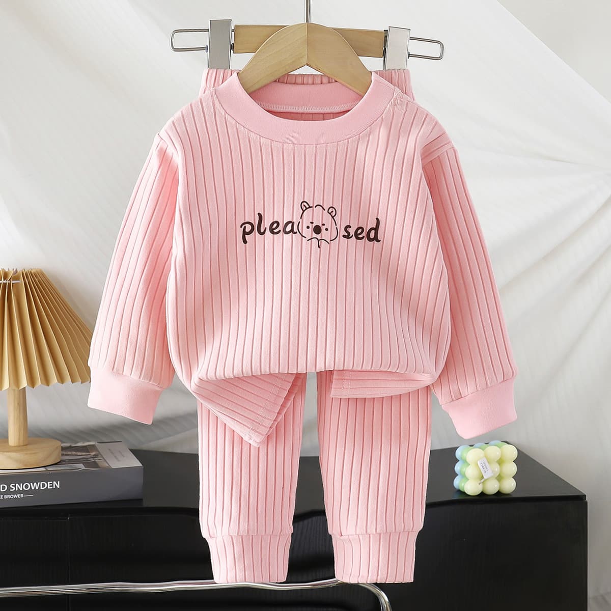 Children's Autumn and Winter Homewear Baby Thermal Underwear Infant Warm Innerwear Set Boys and Girls New German Fleece Kids' Wear