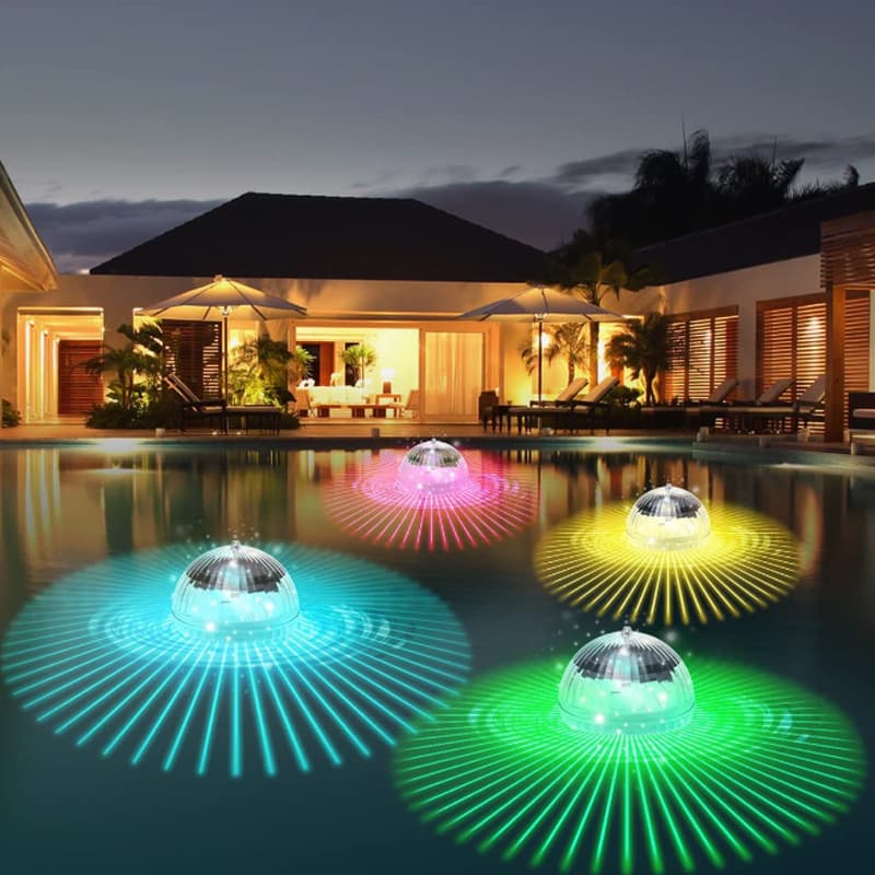 Solar-powered floating light for pools, magic ball light, creative ball light, colored light for bathtubs and swimming pools, projection light.