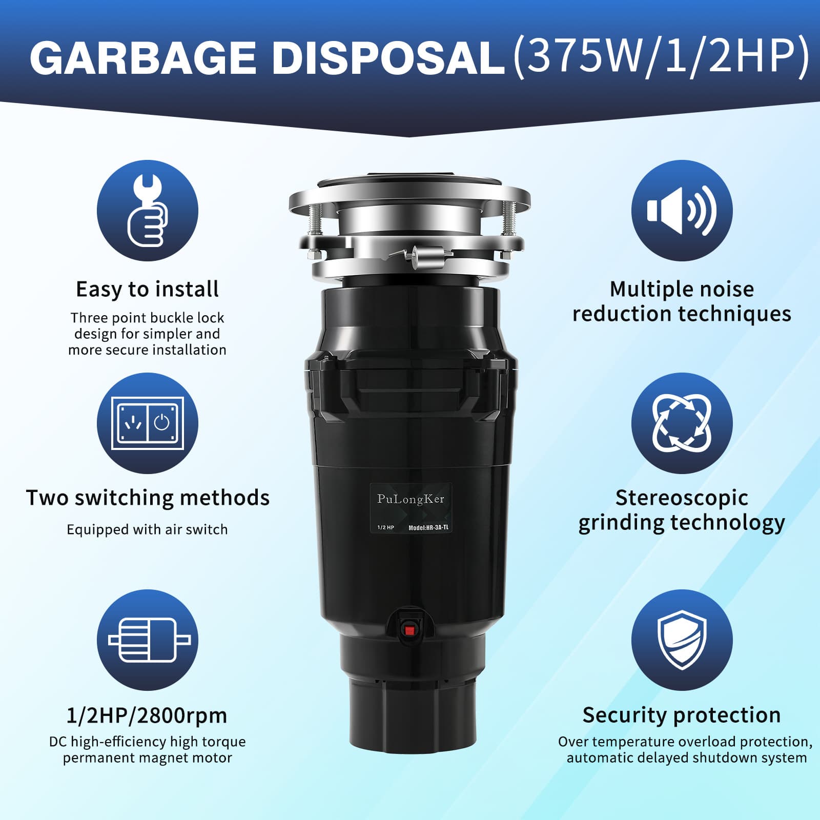 Factory Direct Sales of Household Kitchen Food Waste Disposers, Sink Drain Commercial Food Grinders
