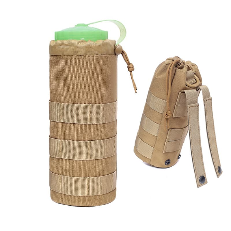 1000D tactical water bottle bag, outdoor mountaineering and hiking water bottle storage bag, molle portable water bottle external waist bag