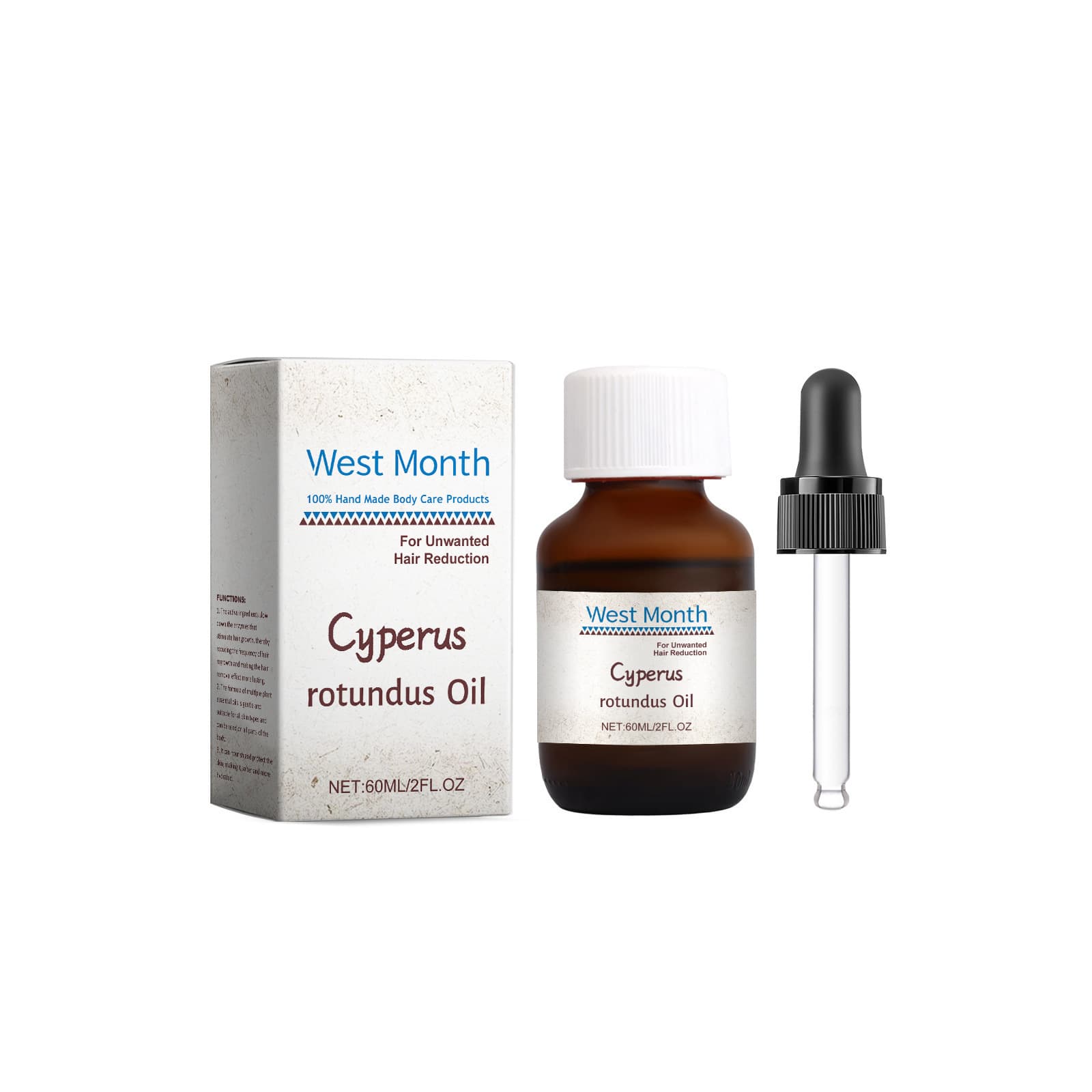 WEST MONTH Cyperus Rotundus Care Oil Cyperus Rotundus Plant Essential Oil Gentle Body Moisturizing and Softening Care Oil